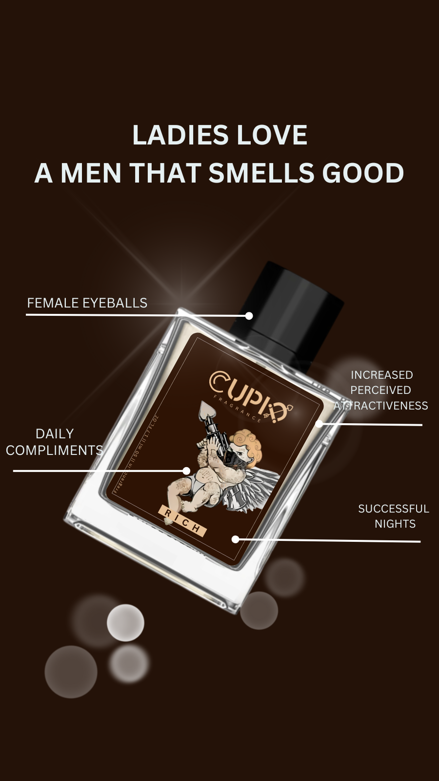 CUPID RICH FRAGRANCE ORIGINAL Cologne for Men , Long Lasting Fragrances 50ML (20)