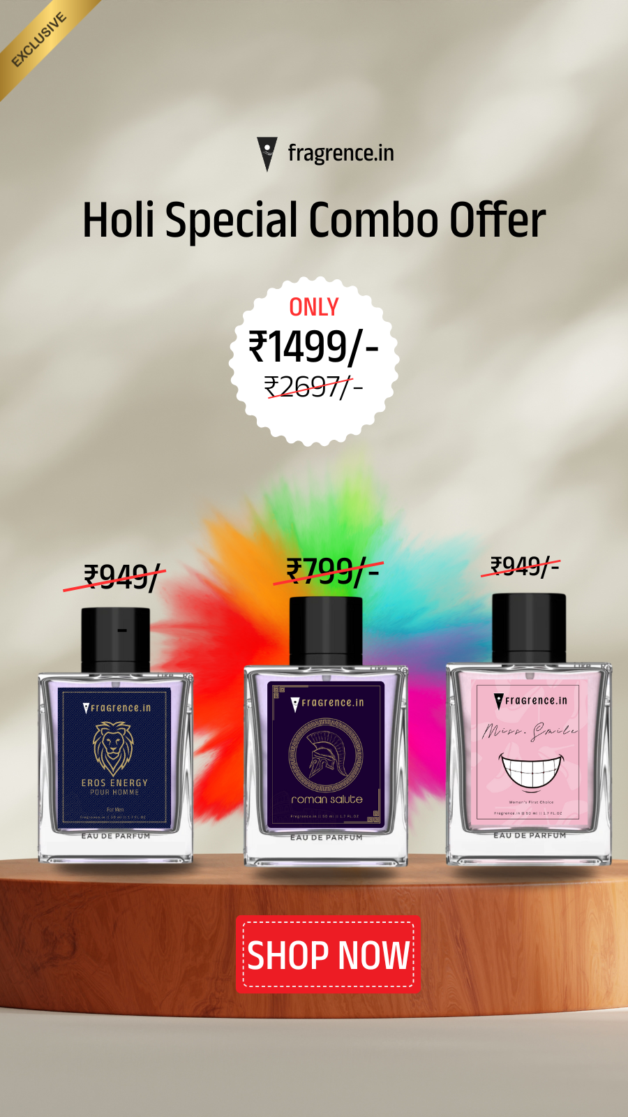 Romon Salute || Eros || Miss.Smile Combo just 1499/-